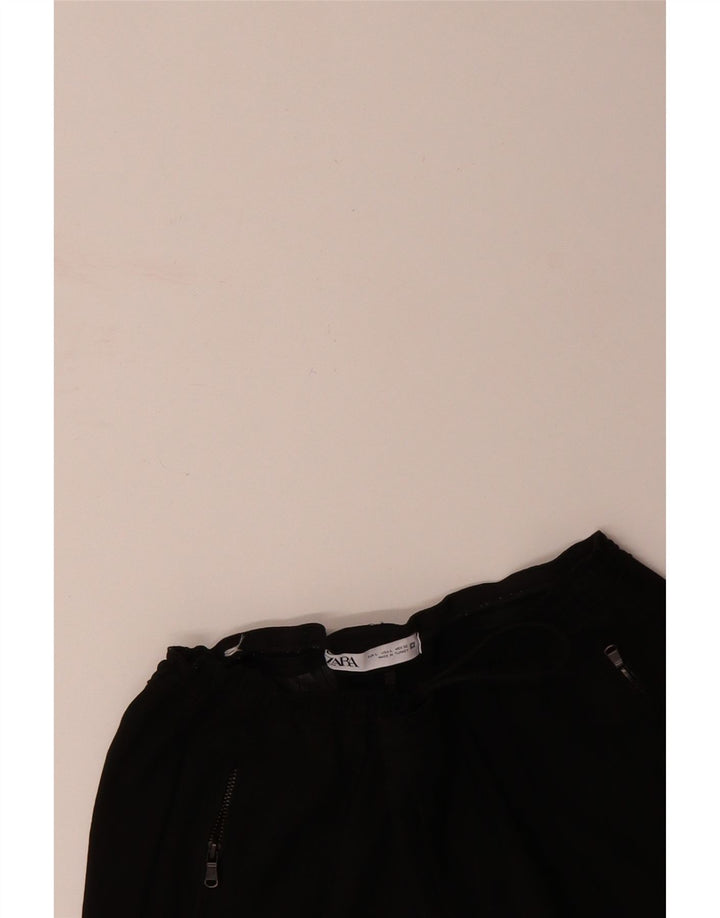 ZARA Womens Tracksuit Trousers Joggers UK 14 Large  Black Polyester