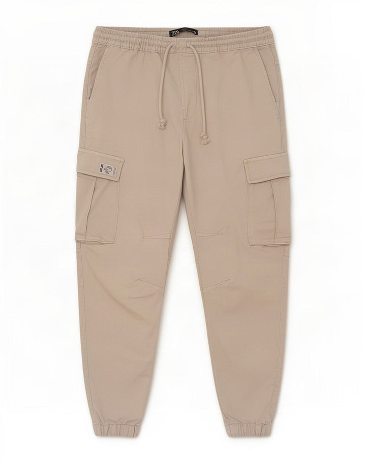 Pantaloni cargo Zara da uomo grandi W32 L27 cotone grigio