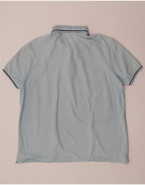Polo da uomo Lotto XL in cotone a righe blu