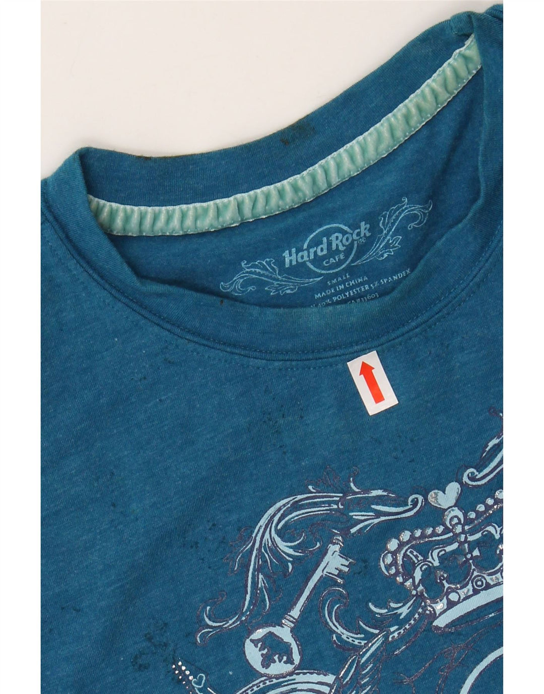 HARD ROCK CAFE T-shirt grafica da donna San Diego UK 8 piccola in cotone blu