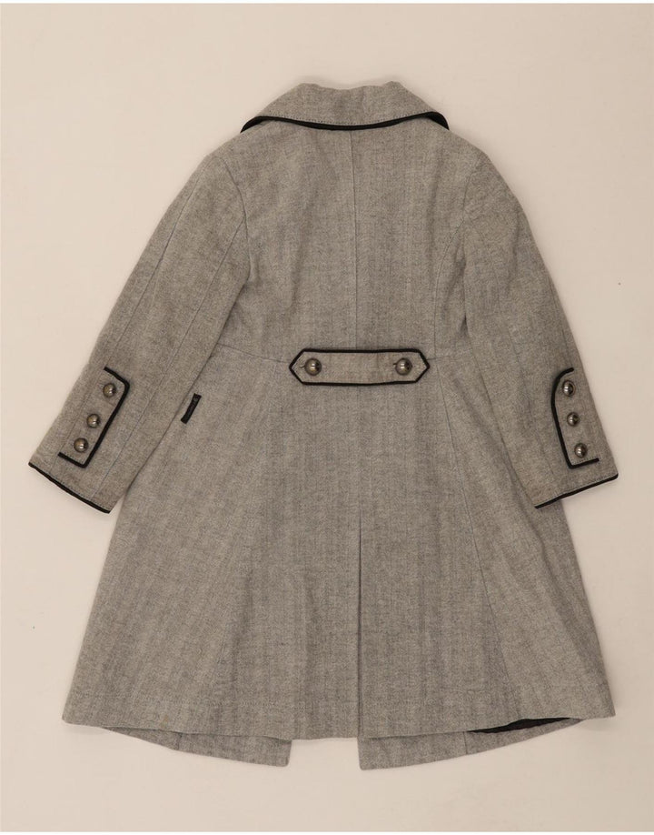 ARMANI Girls Overcoat 2-3 Years Grey Cotton Vintage Armani and Second-Hand Armani from Messina Hembry 