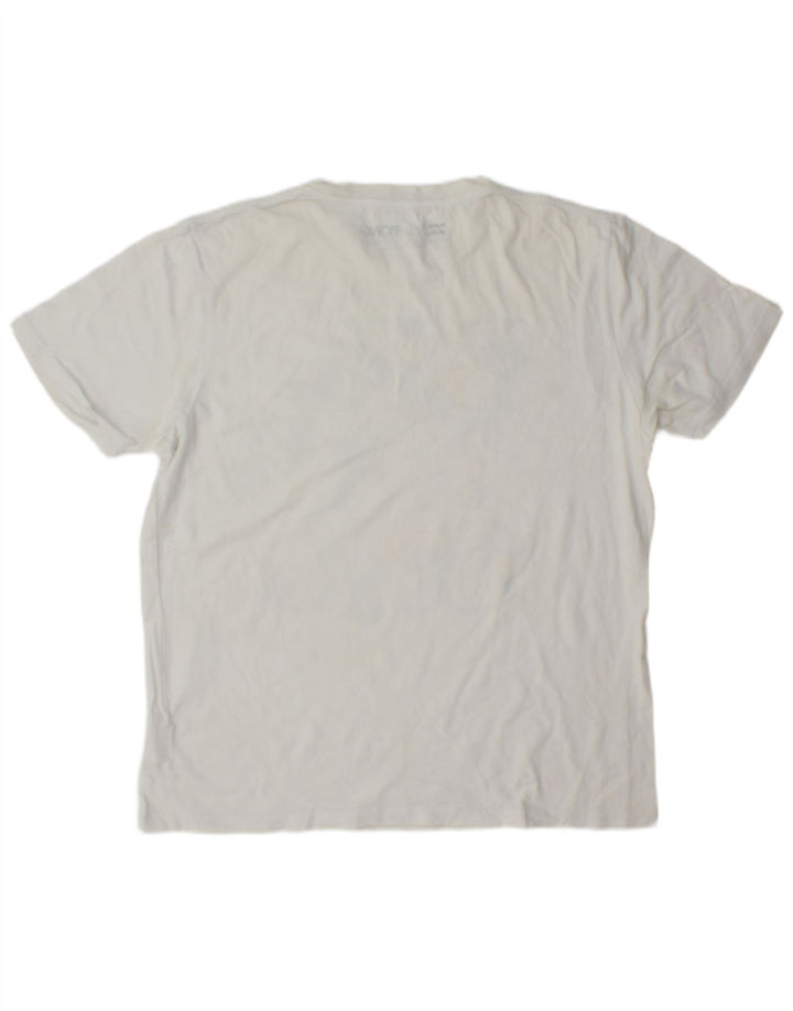 T-shirt grafica da uomo Billabong Top grande in cotone bianco