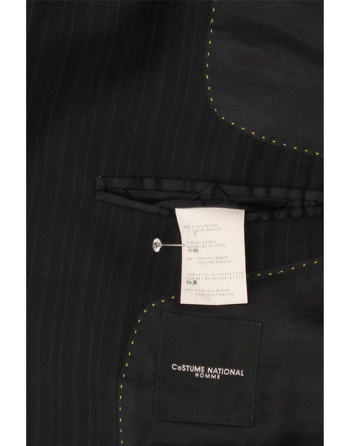 Costume National Giacca blazer a 2 bottoni da uomo IT 48 Medium Black Striped