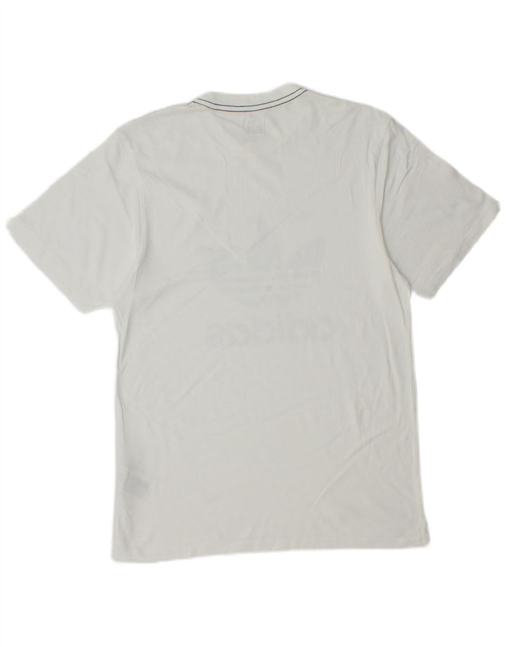 T-shirt grafica da uomo Adidas Top piccola in cotone bianco