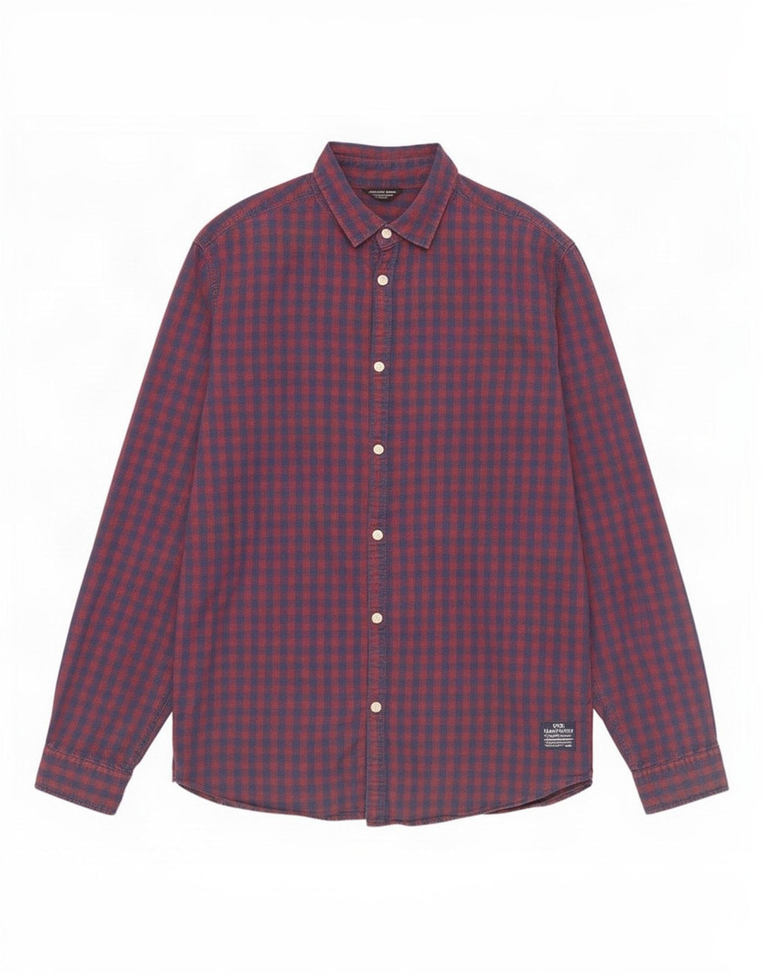 Camicia da uomo Jack & Jones in cotone a quadretti rosso medio
