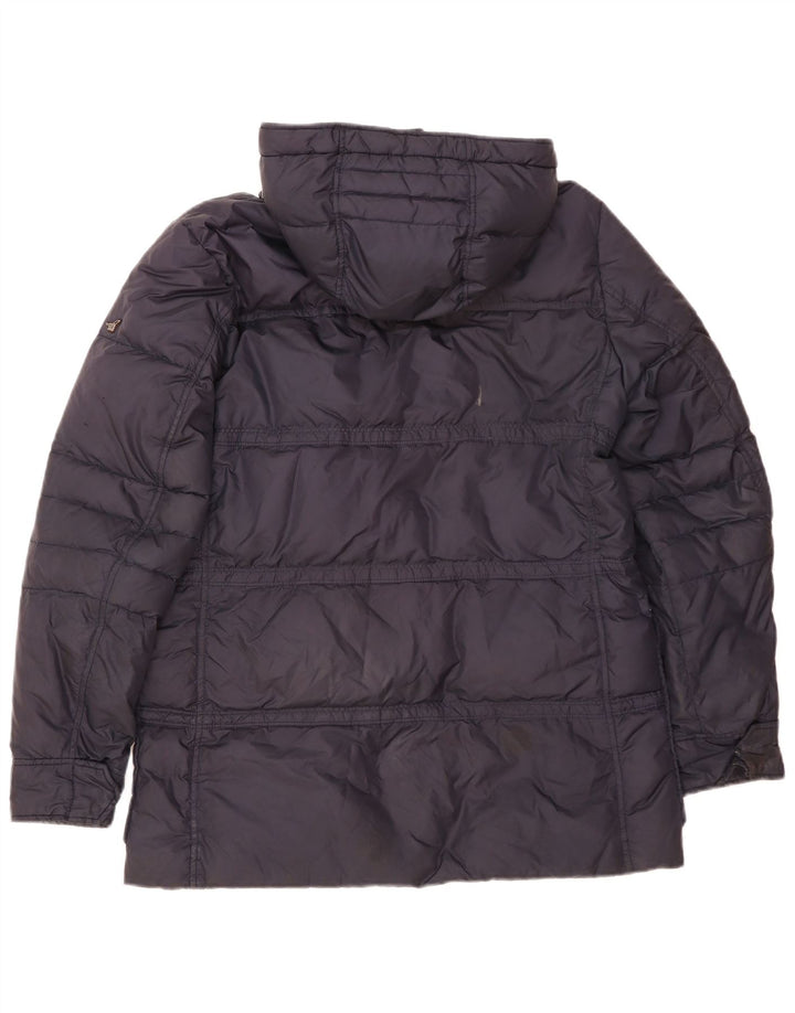 Giacca imbottita con cappuccio da uomo Henry Cottons IT 48 medio blu navy