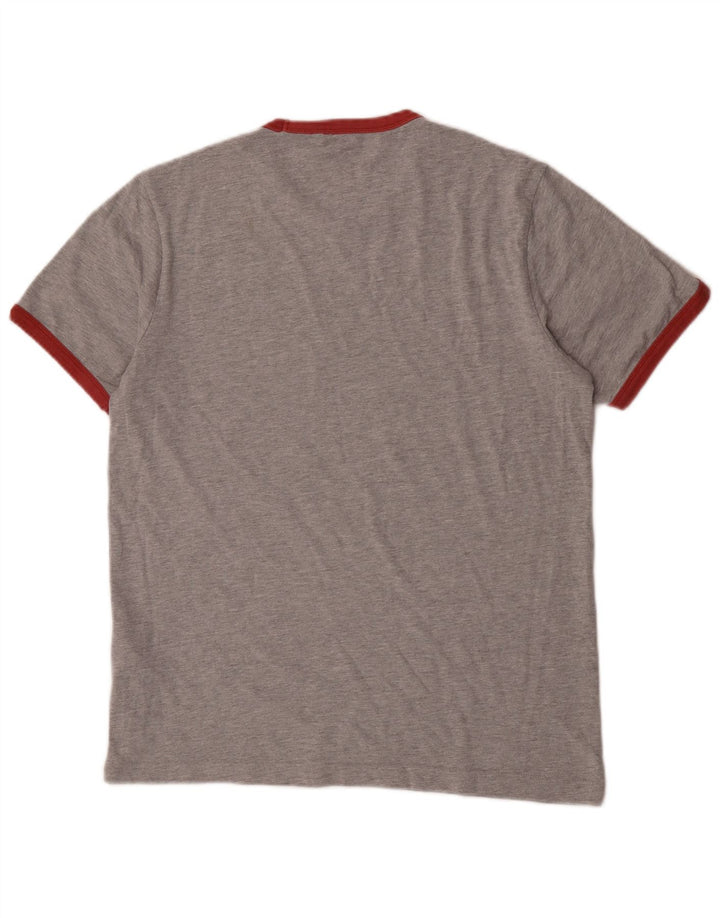 T-shirt da uomo Penguin Top grande in cotone grigio