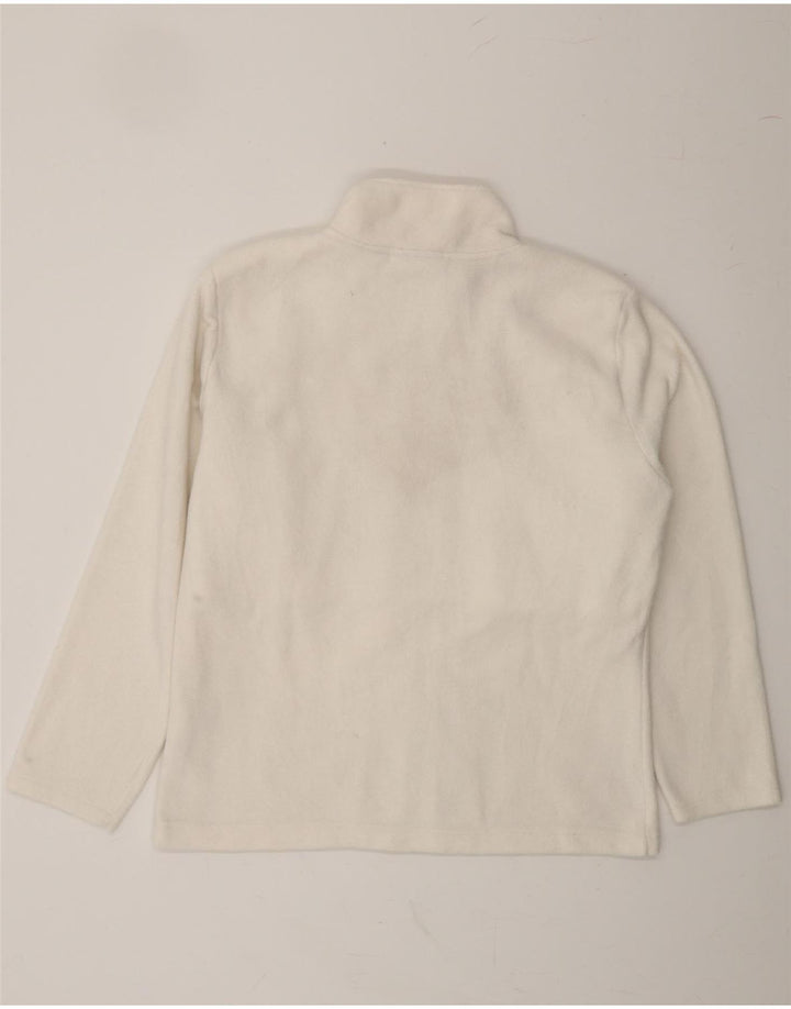 FILA Womens Fleece Jacket UK 14 Large White Polyester Vintage Fila and Second-Hand Fila from Messina Hembry 