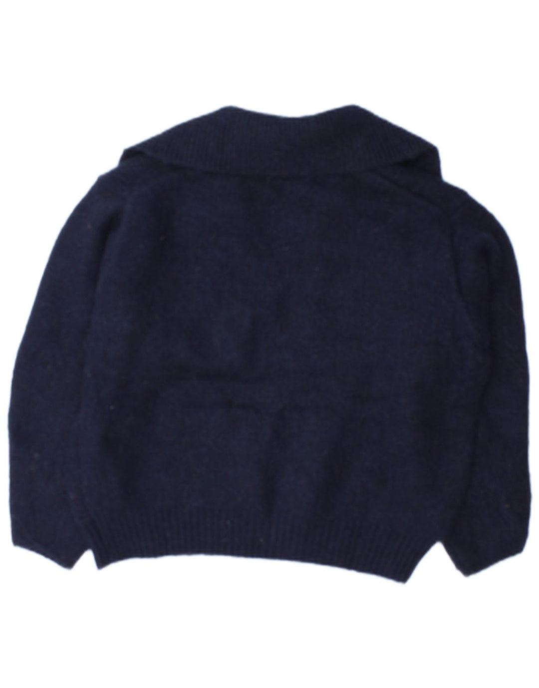 Maglione maglione collo alto da donna Zara UK 16 grande poliestere blu navy