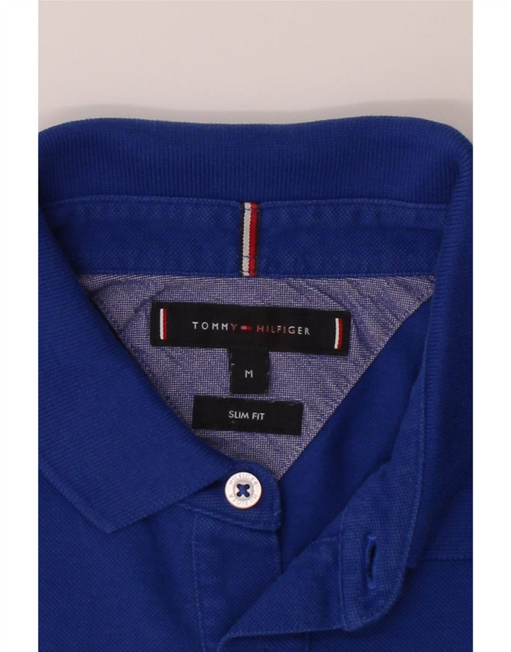TOMMY HILFIGER Polo da uomo slim fit in cotone blu medio