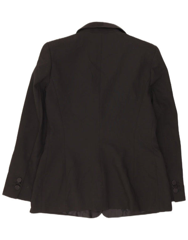 Giacca blazer da donna a 1 bottone Zara UK 16 grande classica in poliestere nero
