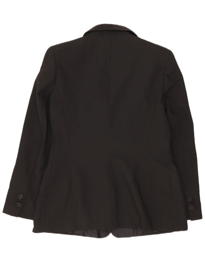 Giacca blazer da donna a 1 bottone Zara UK 16 grande classica in poliestere nero