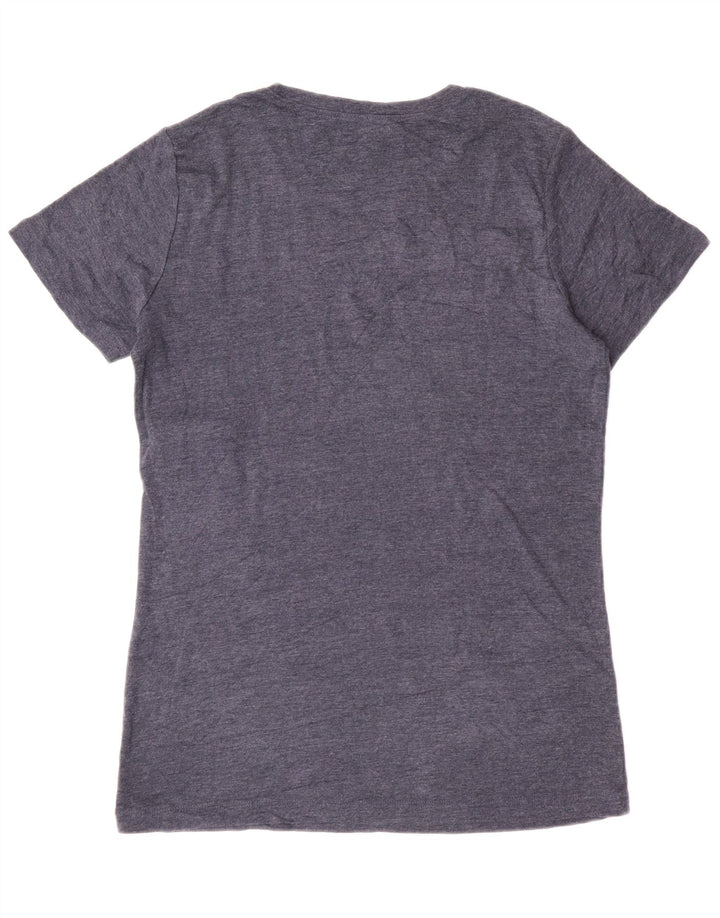 T-shirt da donna Eddie Bauer Top UK 14 grande cotone blu navy