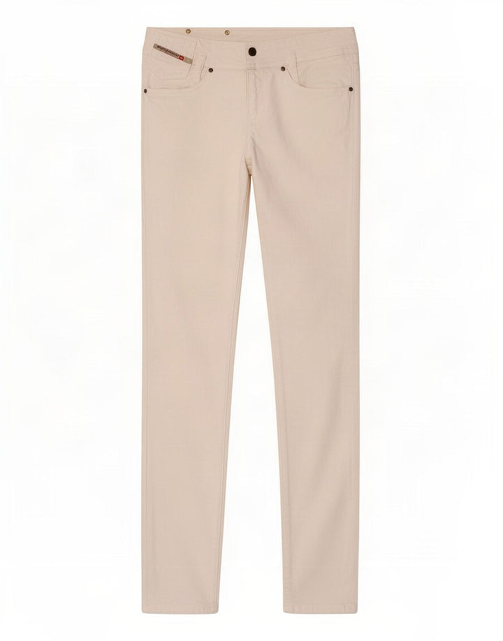 Jeans slim da donna Diesel W28 L33 cotone bianco