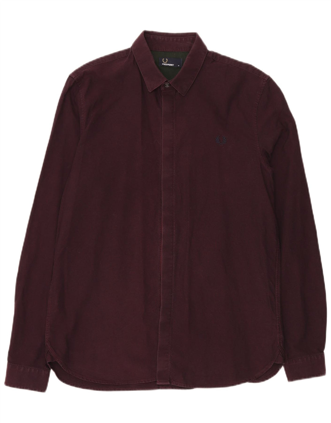 FRED PERRY Camicia Uomo Cotone Bordeaux Medio