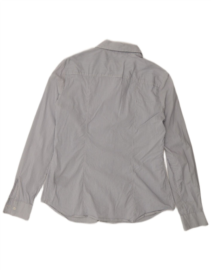 Camicia da donna G-Star UK 14 Cotone gessato blu medio