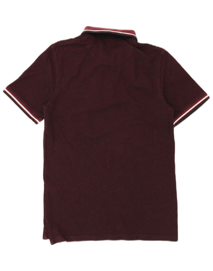 JACK & JONES Polo da uomo in cotone bordeaux medio