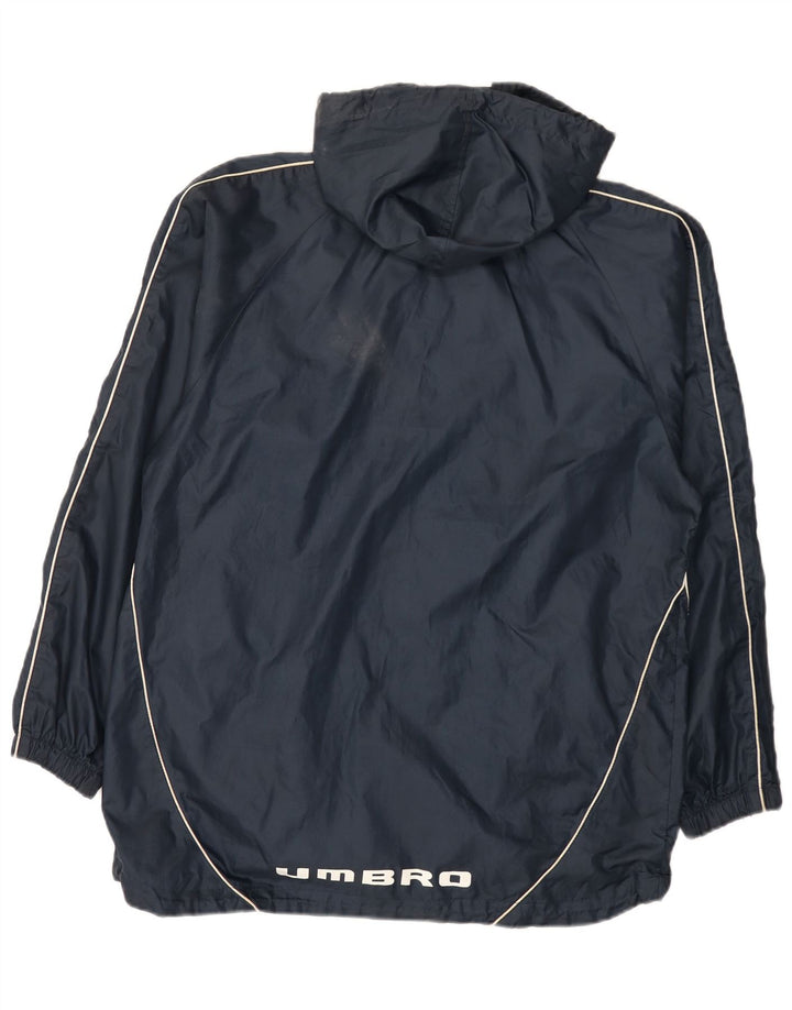 Giacca antipioggia con cappuccio grafica da uomo Umbro UK 38 poliestere medio blu navy