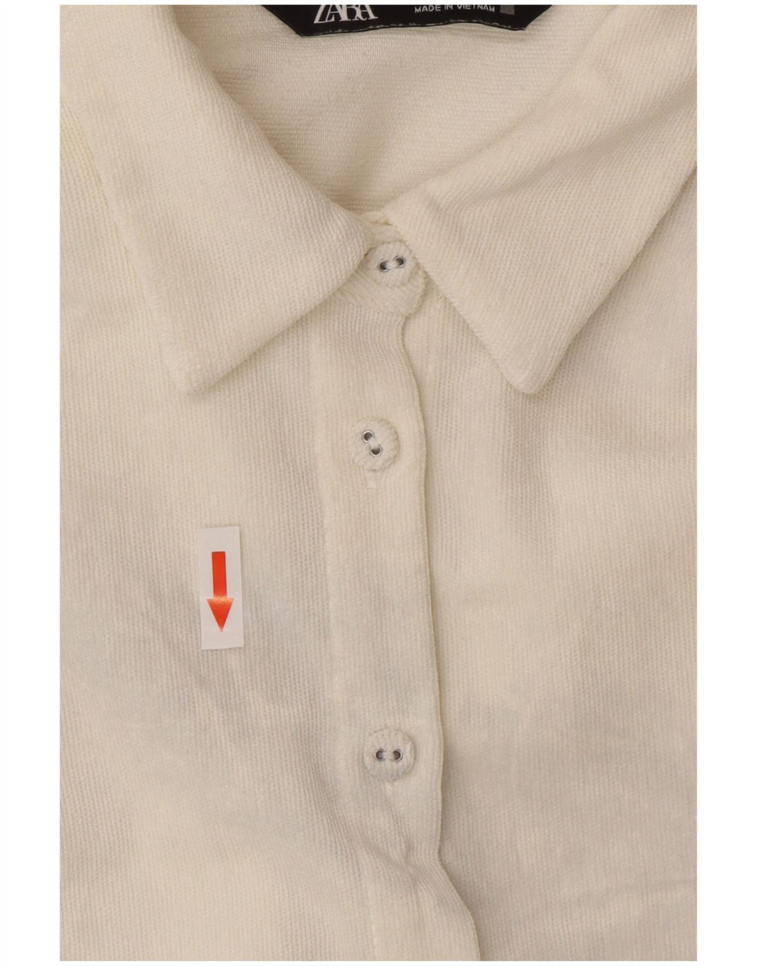 Camicia oversize da donna Zara UK 14 Poliestere bianco medio