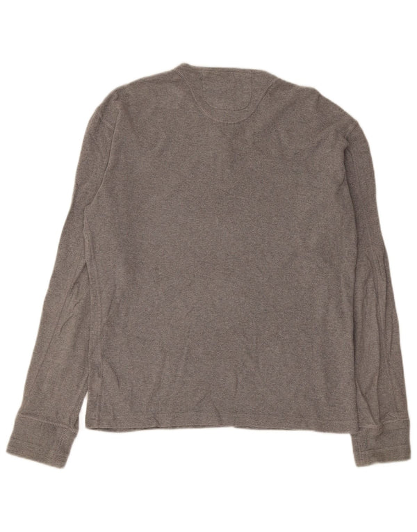 Maglia da uomo a maniche lunghe XL Superdry in cotone grigio