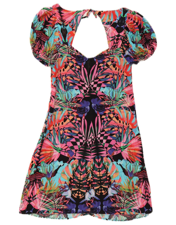 Desigual Abito da donna a linea A con grafica UK 8 Piccolo floreale multicolore
