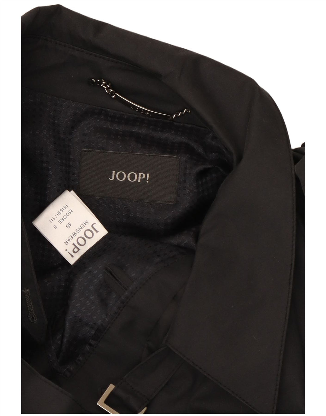 Trench Uomo Joop IT 48 Medio Nero Cotone