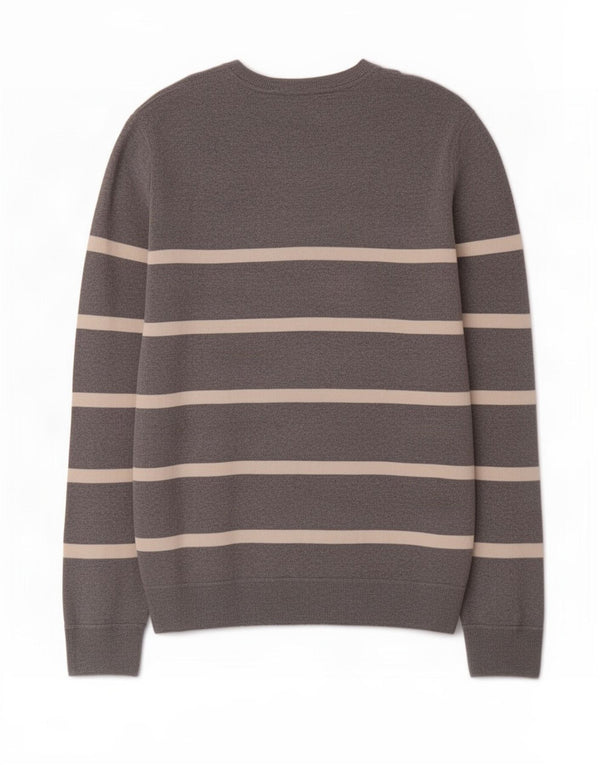 Maglione Gap da uomo con scollo a V XL in cotone a righe grigie