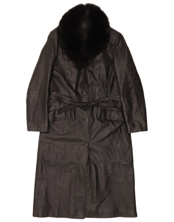 Cappotto In Pelle Donna Conbipel IT 44 Medio Nero