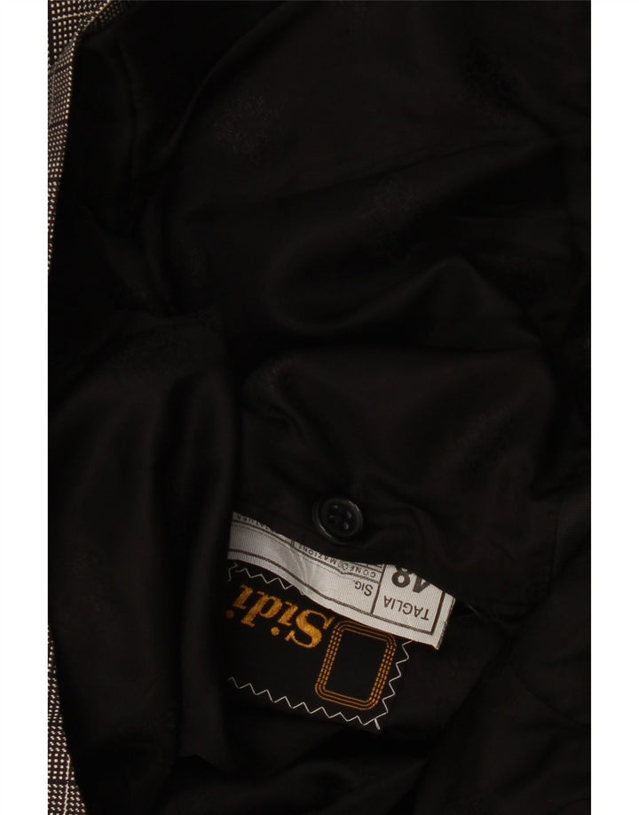 Giacca Blazer Doppiopetto Donna Sidi IT 48 XL Seta a quadri Grigia