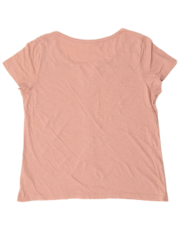 T-shirt da donna White Stuff Top UK 16 grande cotone rosa