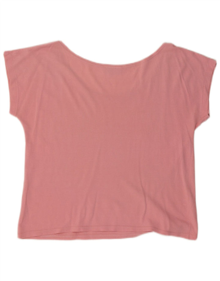 T-shirt corta da donna LACOSTE UK 16 grande rosa