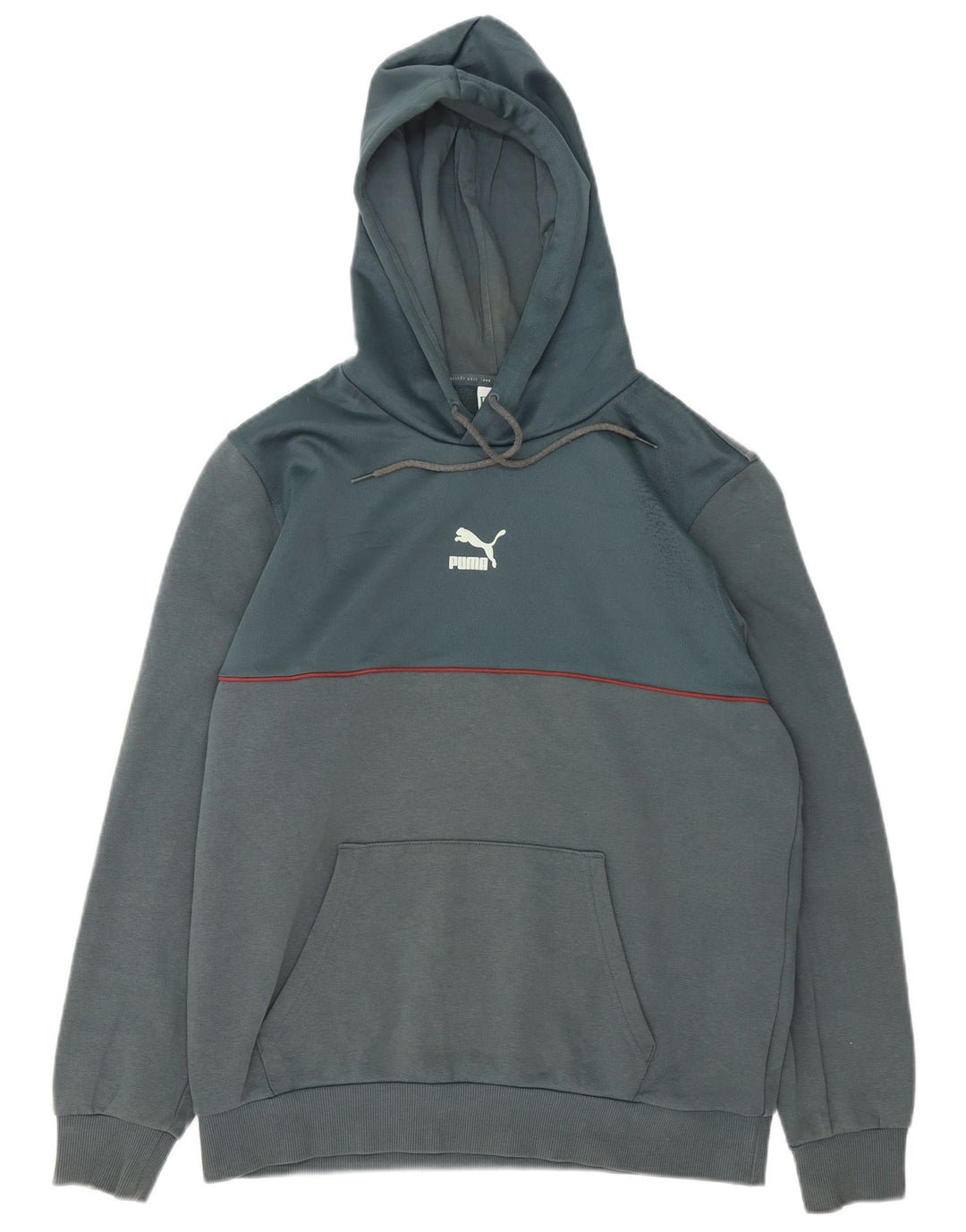 Felpa con cappuccio da uomo Puma in cotone blu medio