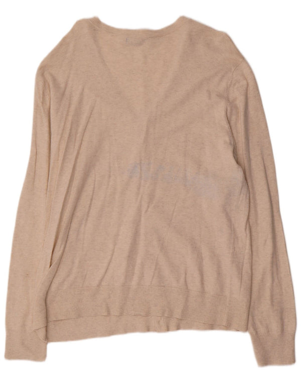 Maglione cardigan da donna Gap UK 18 XL Cotone beige