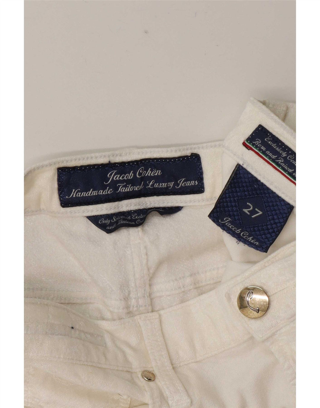Pantaloni casual slim da donna Jacob Cohen W27 L26 bianchi