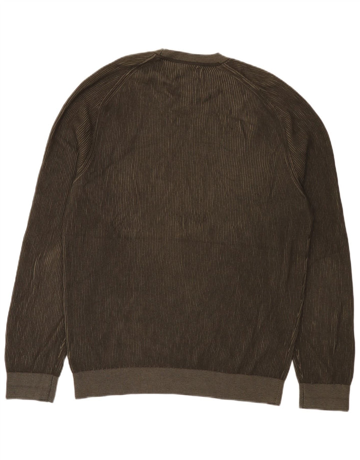 Maglione maglione girocollo da uomo Massimo Dutti XL cotone kaki