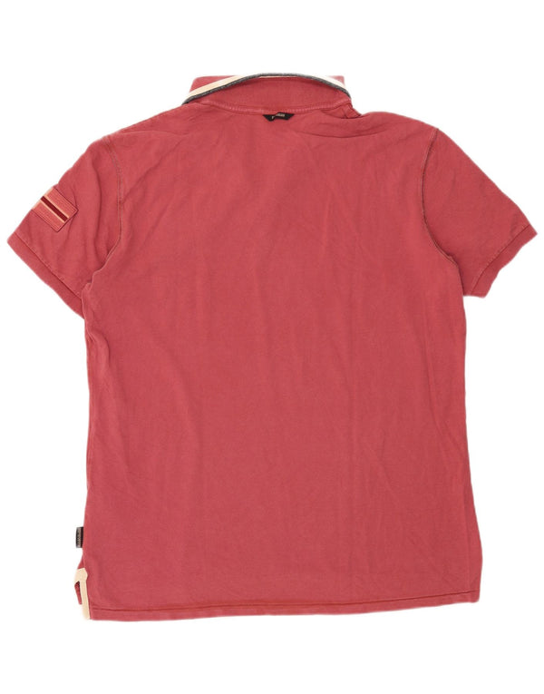 Polo grafica da uomo Napapijri 2XL in cotone rosa