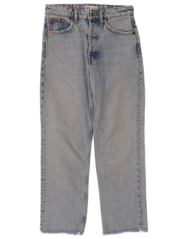 Jeans dritti corti da donna Zara EU 34 2XS W24 L25 Blu