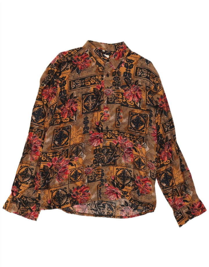 Camicia vintage da uomo patchwork medio multicolore