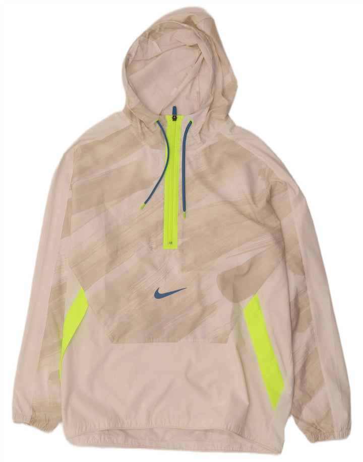 Giacca antipioggia Nike Dri Fit Pullover da uomo UK 40 Large White Colourblock