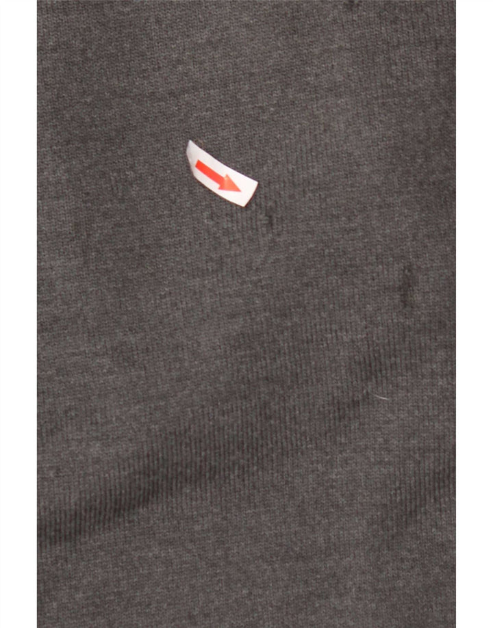 Maglione maglione girocollo da uomo Lacoste XL in lana grigia