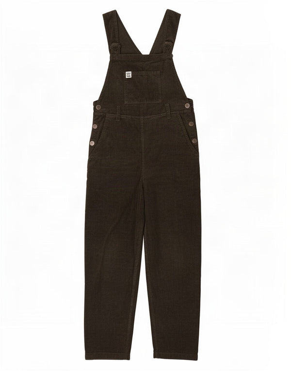 Pantaloni da donna in velluto a coste con salopette da donna Lucy & Yak UK 10 piccoli in cotone kaki