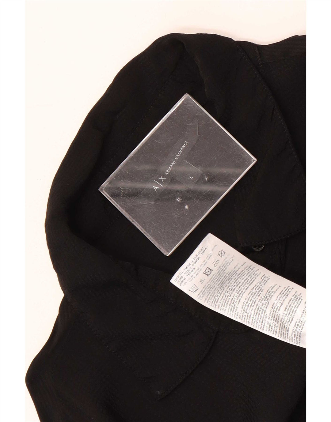 Camicetta camicia da donna Armani Exchange UK 14 grande viscosa nera