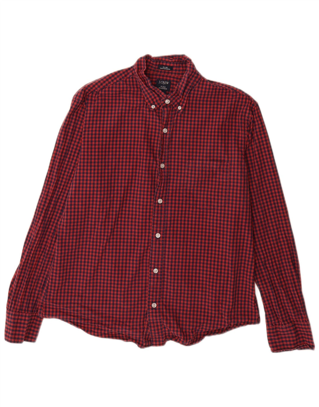 J. Crew Camicia slim da uomo Grande in cotone a quadretti rossi