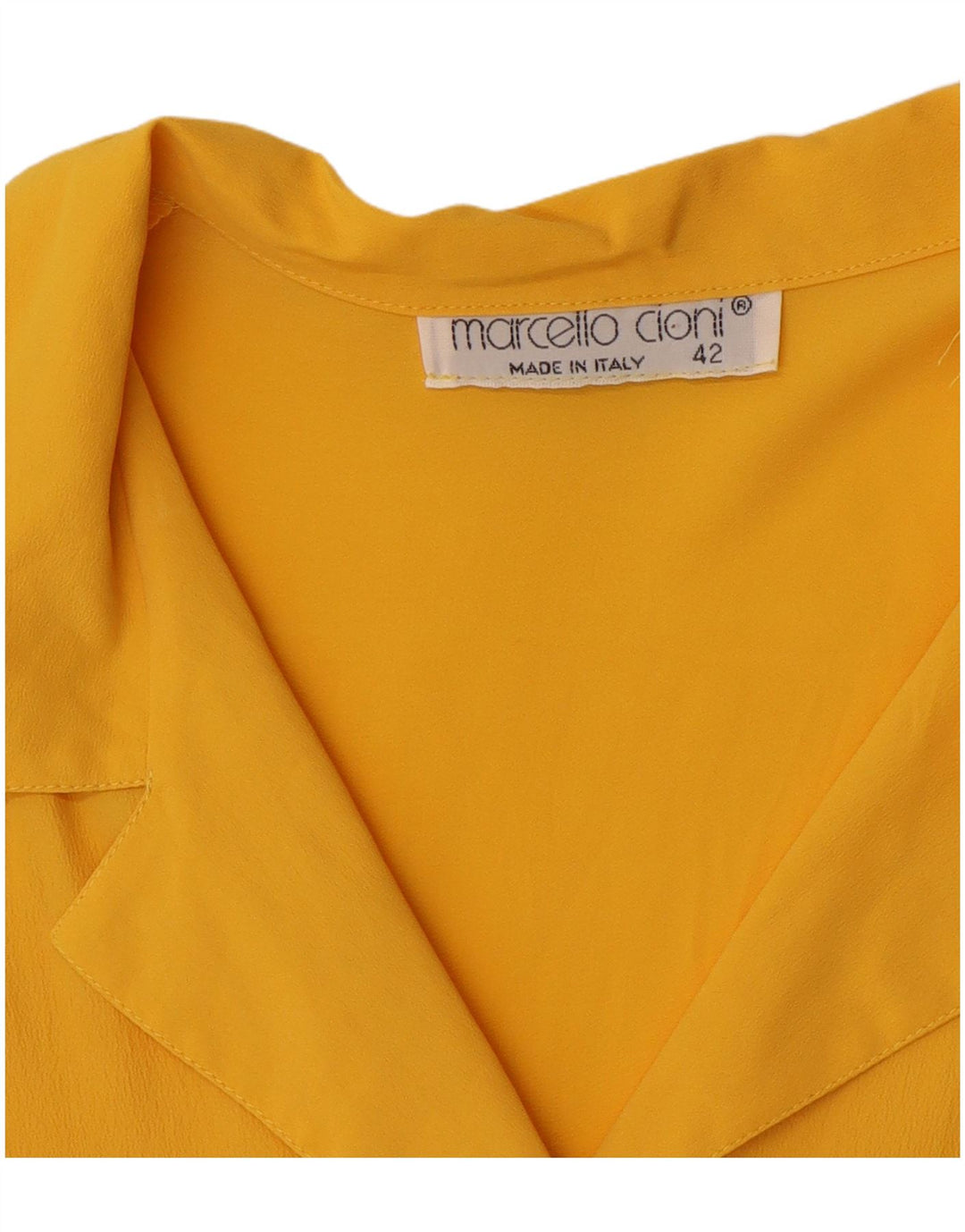 Camicia a maniche corte da donna Marcello Cioni IT 42 Giallo medio