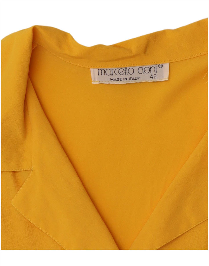 Camicia a maniche corte da donna Marcello Cioni IT 42 Giallo medio