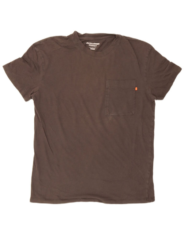Jack & Jones T-shirt da uomo dalla vestibilità rilassata Top in cotone grigio medio