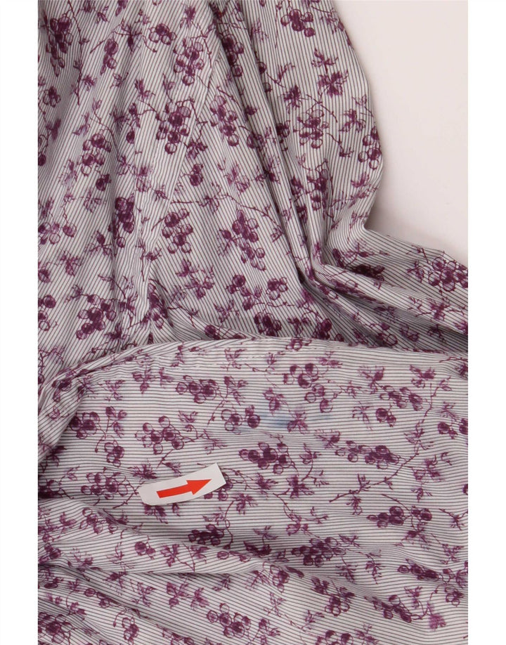 Camicia da uomo Ted Baker taglia 6 2XL cotone floreale grigio
