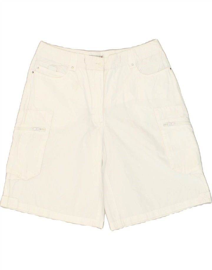 BRUGI Womens Cargo Shorts IT 44 Medium W30 White Cotton | Vintage Brugi | Thrift | Second-Hand Brugi | Used Clothing | Messina Hembry 