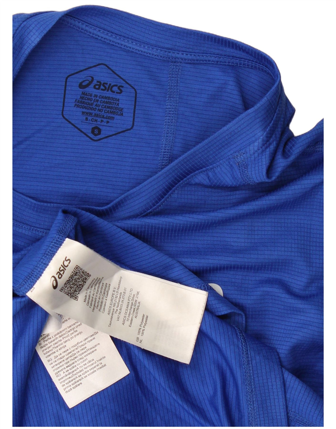 T-shirt da uomo Asics Top Small blu in poliestere
