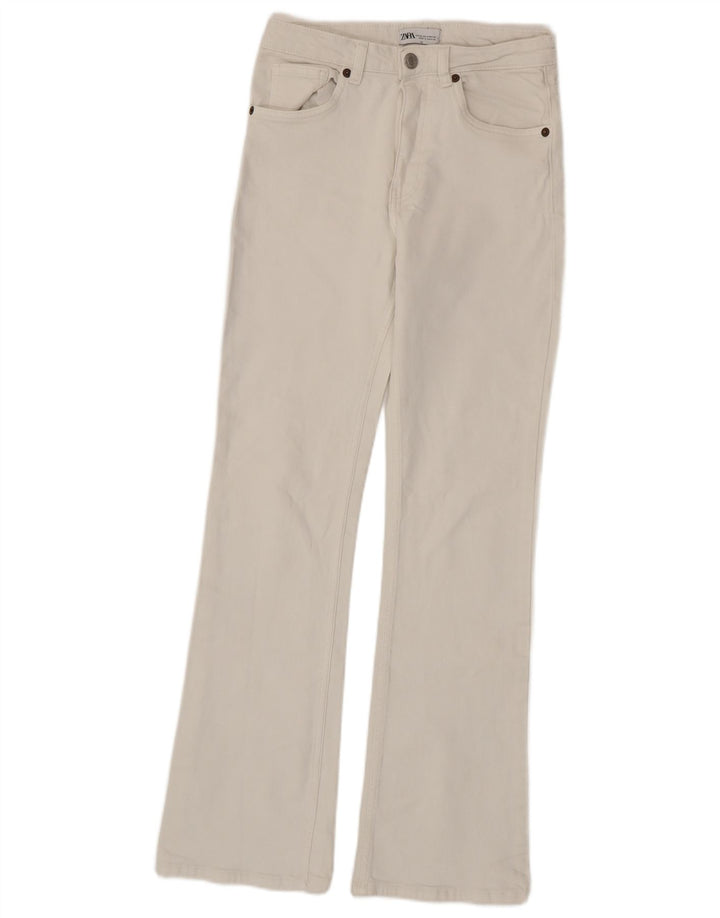 Jeans svasati da donna Zara EU 36 XS W26 L32 Bianco